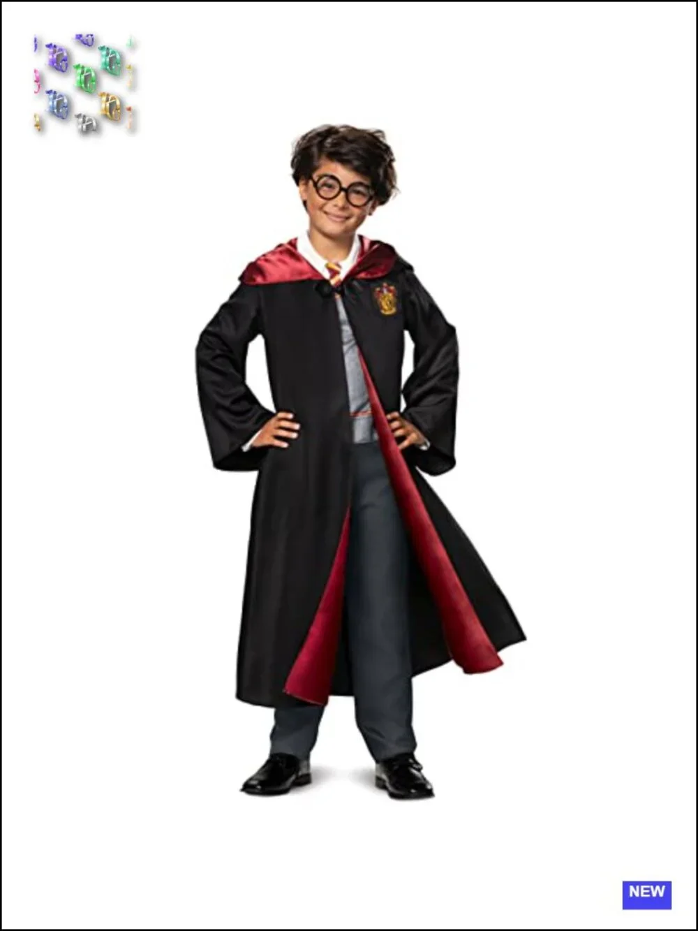 Harry Potter Deluxe Boys Costume Robe with Jumpsuit, Twill Gryffindor